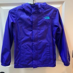 Girls North face rain jacket